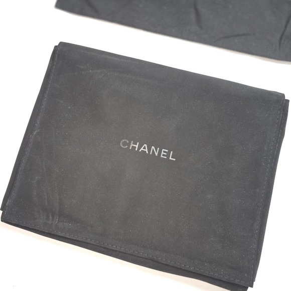 Vtg Authentic Chanel Velvet Necklace Jewelry Envelope Pouch 9